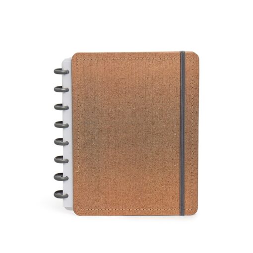 Caderno Personalizado Disco Kraft na cor kraft
