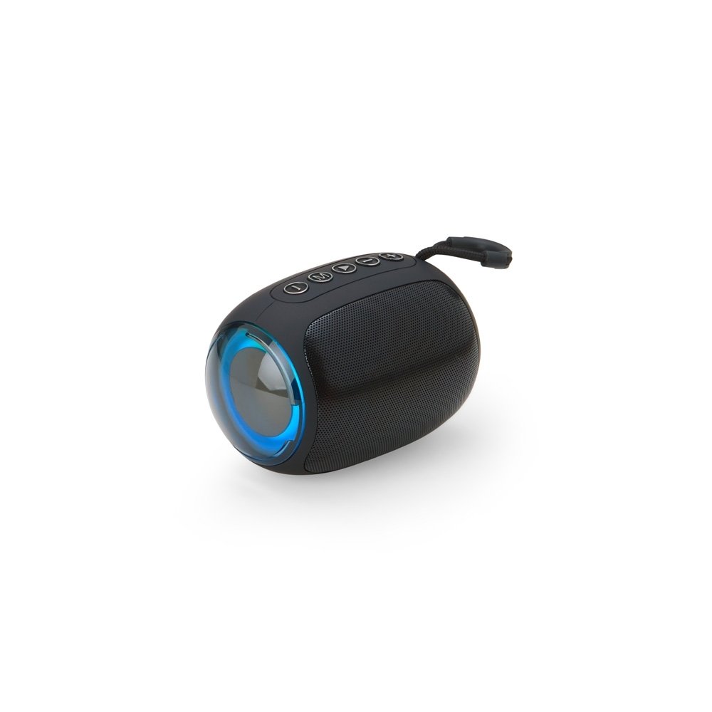 CAIXA DE SOM COM LED SPX-08023-PRE NA COR PRETO