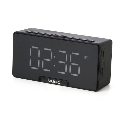 CAIXINHA DE SOM C/ RELOGIO SPX-04065-PRE NA COR PRETO
