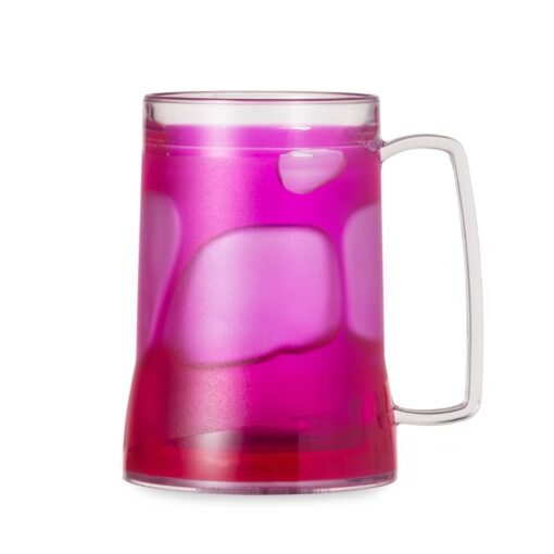 Caneca Com Logo Acrílica C/ Gel 400Ml na cor rosa