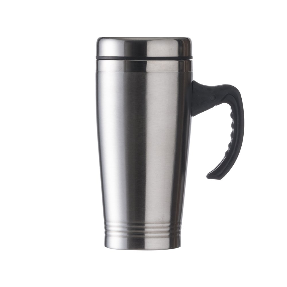 CANECA 450ML INOX C/ TAMPA SPX-05828 NA COR INOX