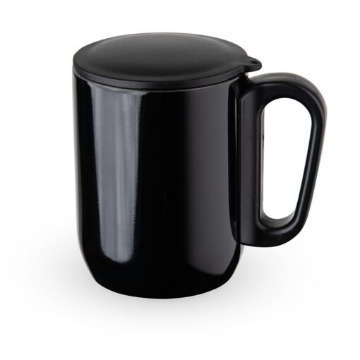Caneca Personalizada Inox 230Ml - Preto | Brindes Brasil