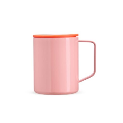Caneca Personalizada Inox Parede Dupla 270Ml na cor rosa