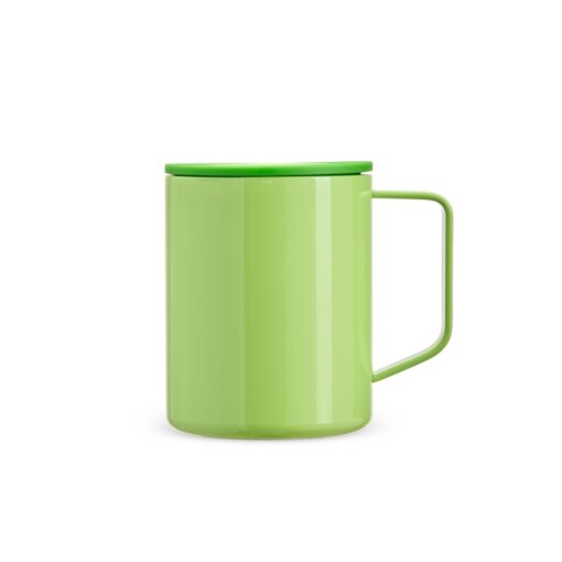 Caneca Para Brindes Inox Parede Dupla 270Ml na cor verde