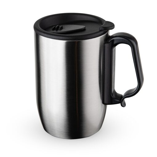Caneca Personalizada Para Empresas Inox Parede Dupla 350Ml na cor inox