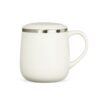 Caneca Personalizada Plástica 370Ml - Branco/Inox