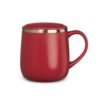 Caneca Personalizada Plástica 370Ml - Vermelho/Inox