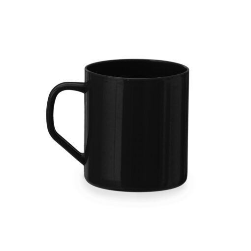 Caneca Personalizada Plástica 400Ml na cor preto