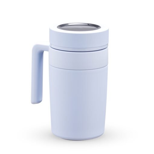 Caneca Promocional Termica 500Ml C/ Termômetro na cor azul