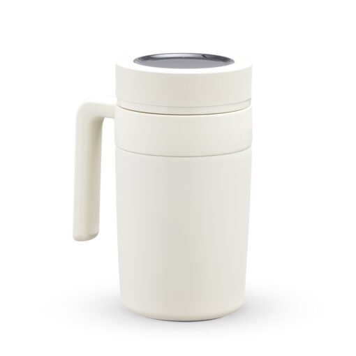 Caneca Personalizada Termica 500Ml C/ Termômetro na cor branco