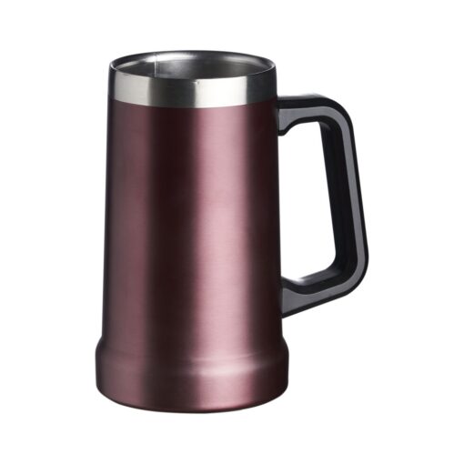 Caneca Para Brindes Térmica 700Ml - vermelho com detalhes em inox