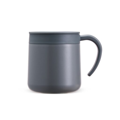 Caneca Promocional Térmica Inox 300Ml na cor chumbo