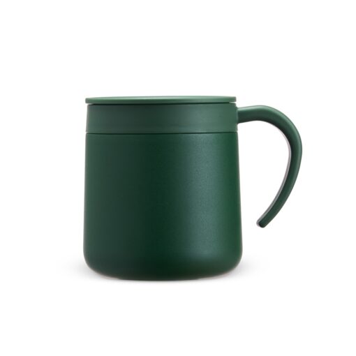 Caneca Com Logo Térmica Inox 300Ml na cor verde