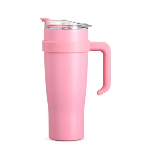 Caneca Personalizada Para Empresas Térmica 1,2L na cor rosa