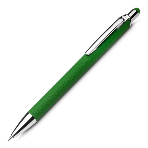 Caneta Com Logo Alumínio Reciclado na cor verde