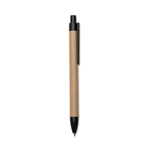 Caneta Personalizada Eco. C/ Det. Plástico na cor preto