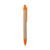 Caneta Personalizada Plástico - Laranja/Kraft