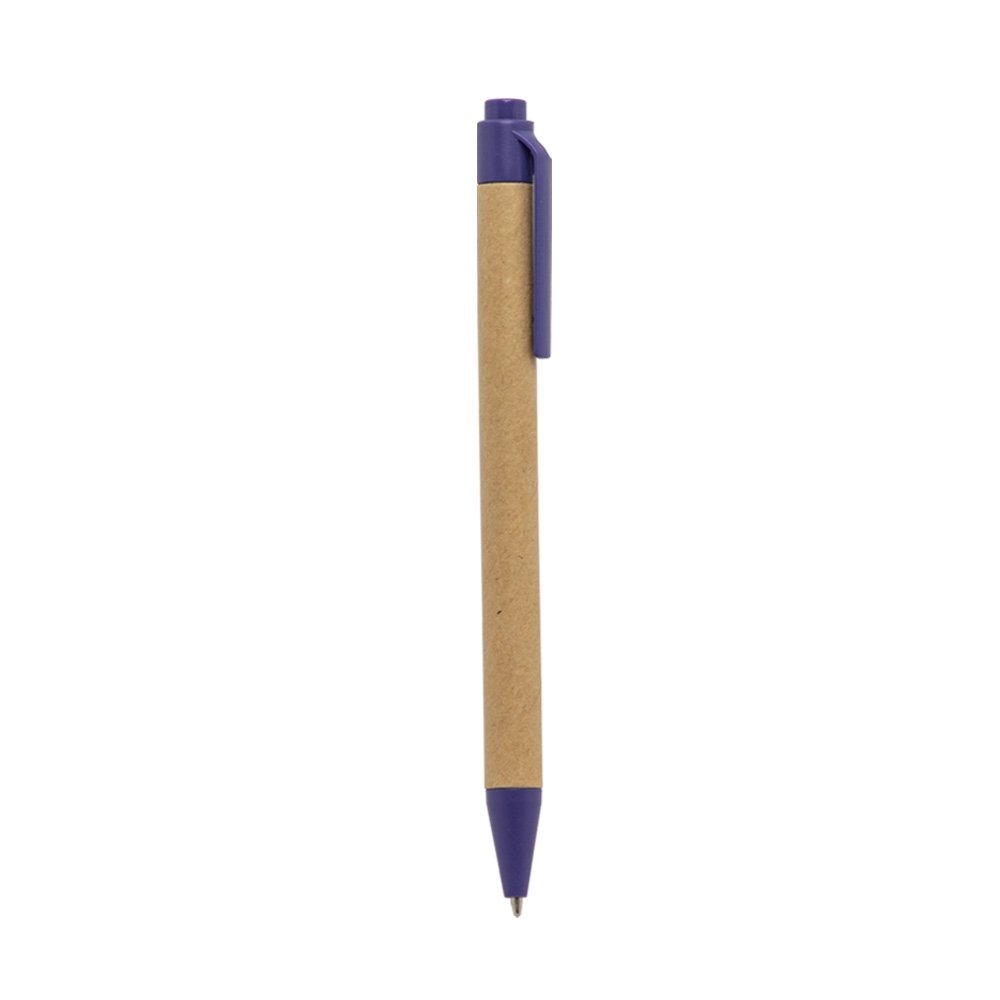 CANETA ECOLÓGICA C/ CLIP PLÁSTICO SPX-$@00002-ROX NA COR ROXO