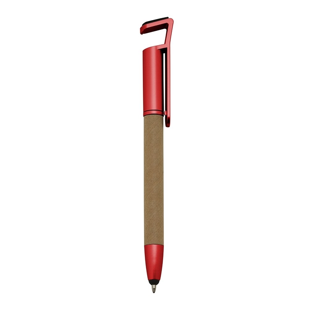 CANETA ECOLÓGICA BASE P/ CELULAR SPX-00708P NA COR VERMELHO