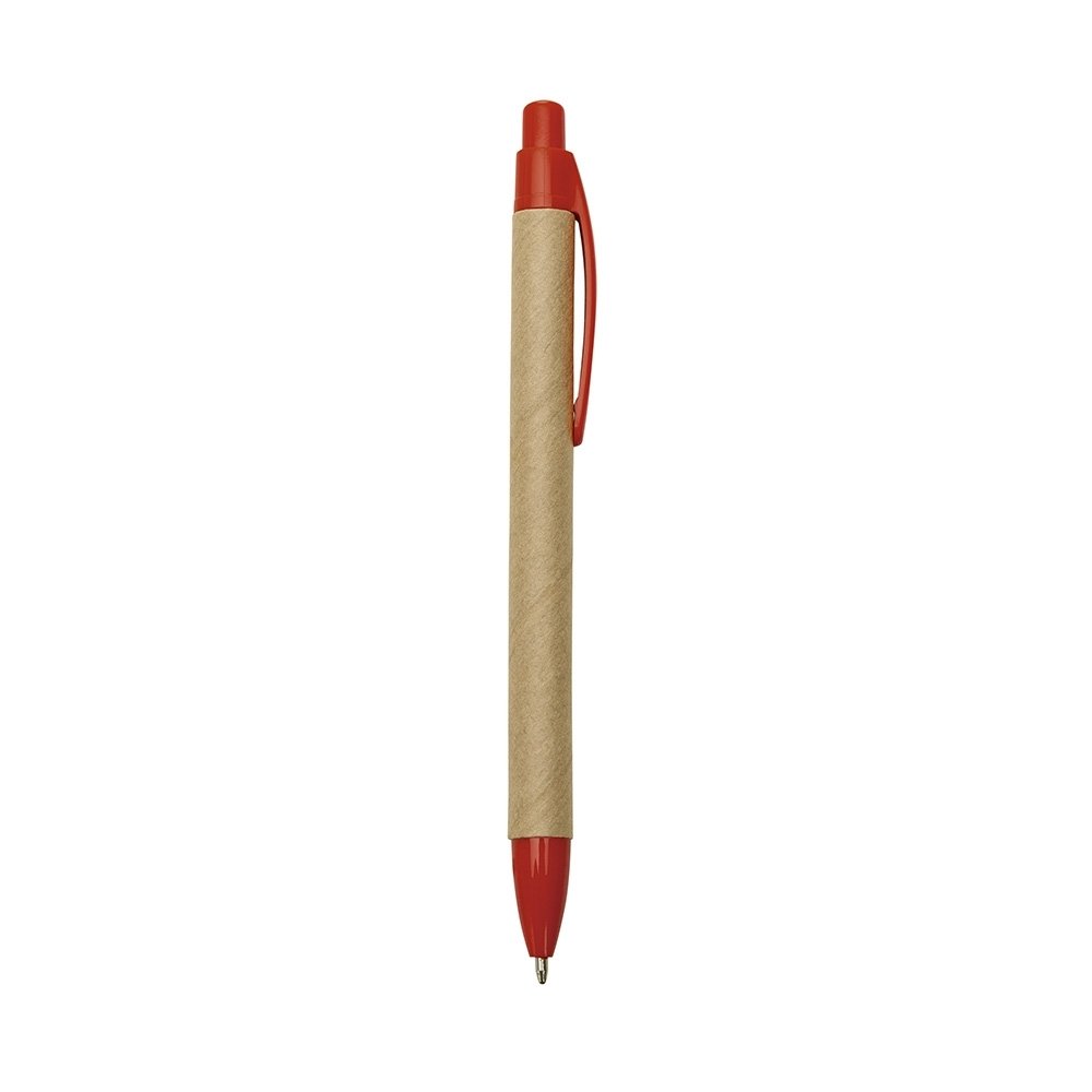 CANETA ECOLÓGICA DET. PLÁSTICO SPX-18542 NA COR VERMELHO