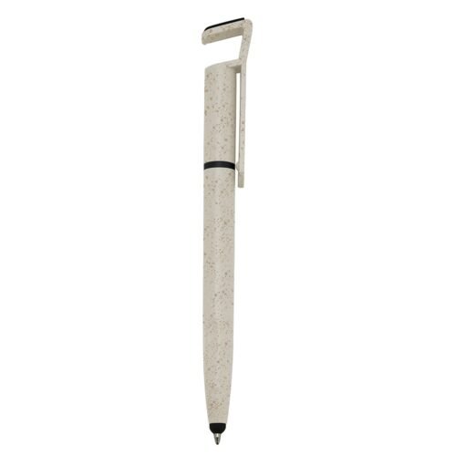 Caneta Promocional Fibra De Bambu na cor bege