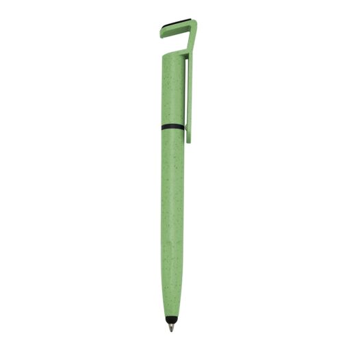 Caneta Personalizada Fibra De Bambu na cor verde