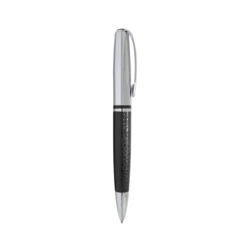Caneta Personalizada Couro - Prata/Preto SPX-ER133B-BRI/PRE
