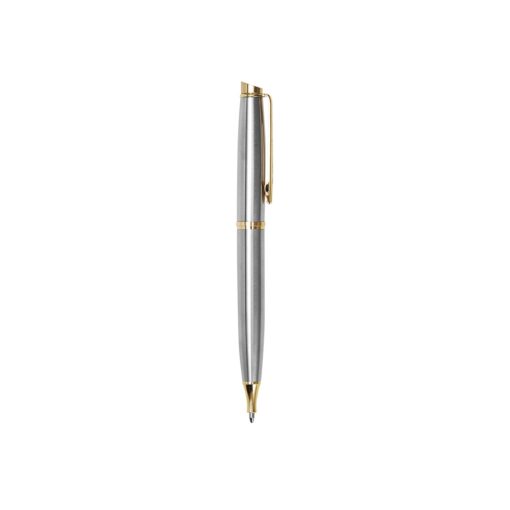 Caneta Promocional Metal - prata com detalhes em dourado