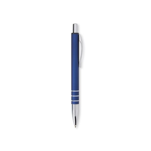 Caneta Para Brindes De Metal - azul com detalhes em prata