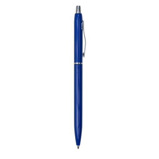 Caneta Personalizada Metal Fininha na cor azul