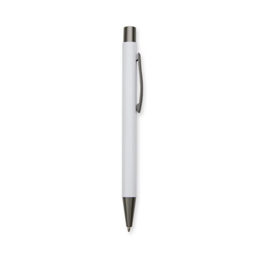 Caneta Personalizada Metálica - Branco/Cinza