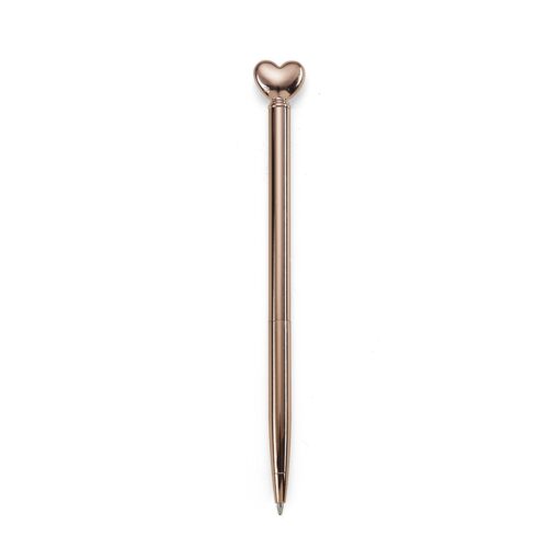 Caneta Para Brindes Metal Coração na cor cobre