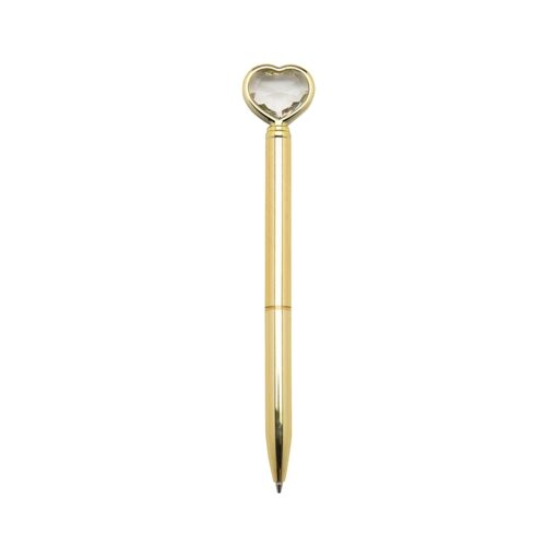 Caneta Promocional Metal Coração na cor dourado