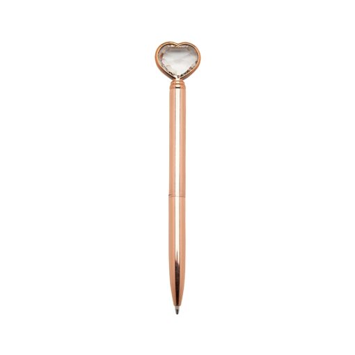 Caneta Para Brindes Metal Coração na cor cobre