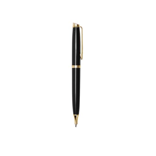 Caneta Personalizada Metal - preto com detalhes em dourado