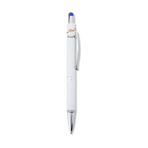 Caneta Personalizada Metálica - Branco/Azul SPX-08134-BCO/AZE