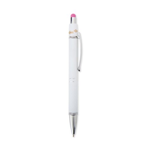 Caneta Personalizada Metálica - Branco/Rosa SPX-08134-BCO/ROS