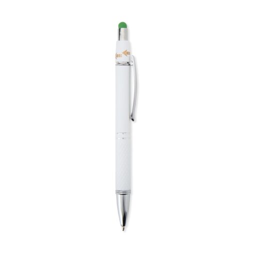 Caneta Personalizada Metálica - Branco/Verde SPX-08134-BCO/VD