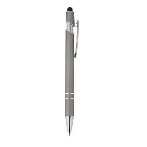 Caneta Personalizada Para Empresas Metal Touch na cor chumbo