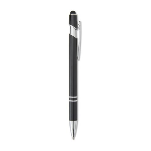 Caneta Com Logo Metal Touch na cor preto
