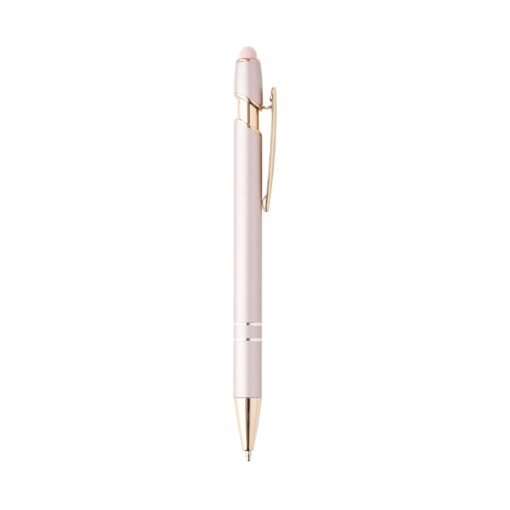 Caneta personalizada metal touch - rosa com detalhes em cobre