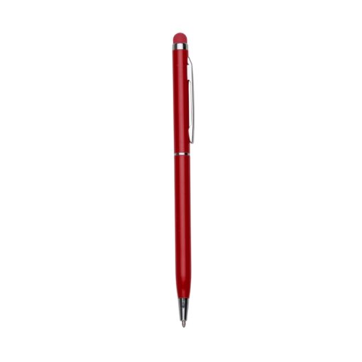 Caneta Para Brindes C/ 1 Anel E Ponta Touch na cor vermelho