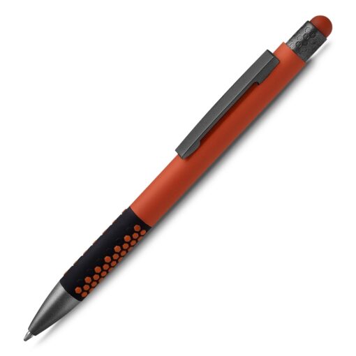 Caneta Personalizada Para Empresas Metal na cor laranja