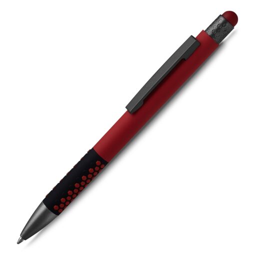 Caneta Com Logo Metal na cor vermelho