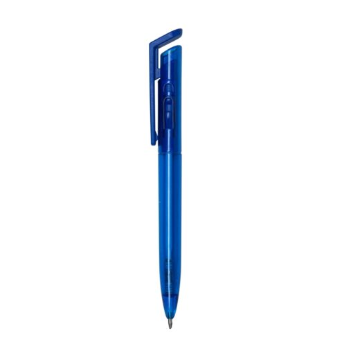 Caneta Promocional Plástica Translucida na cor azul