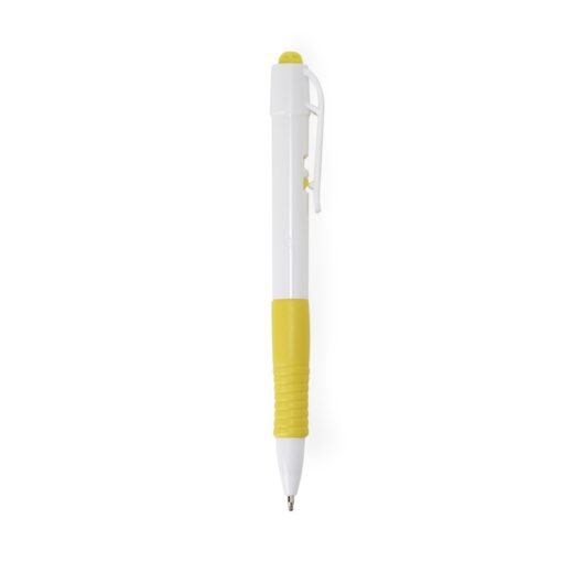 CANETA PLASTICA LEITOSA SPX-14679L-BCO/AMA NA COR BRANCO