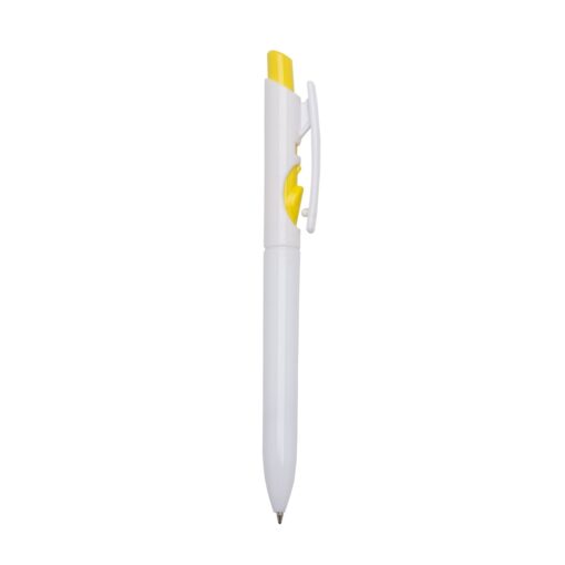 Caneta Personalizada Plástica - Amarelo/Branco SPX-01097L-BCO/AMA