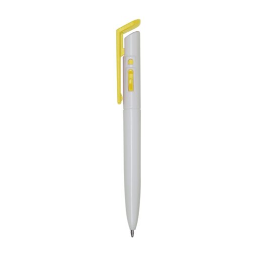 Caneta Personalizada Plástica - Branco/Amarelo SPX-01098L-BCO/AMA
