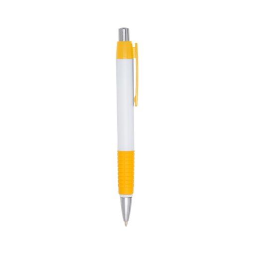 Caneta Personalizada Plástica - Branco/Amarelo SPX-00511-BCO/AMA