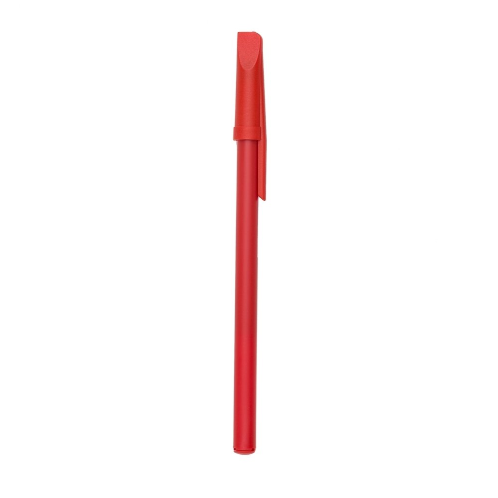 CANETA PLÁSTICA ESFERO C/ TAMPA SPX-13629B NA COR VERMELHO